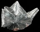 Metallic, Radiating Pyrolusite Cystals - Morocco #56953-2
